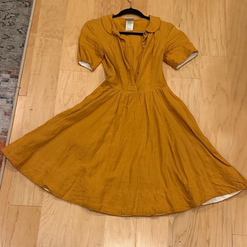 Son de Flor marigold midi Dress